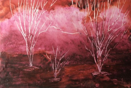 paintings of trees. Winter#39;s trees